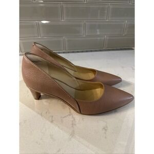 Clarks Ellis Rose Nude Leather Heels Shoe Size 9 New 2.5" Heel